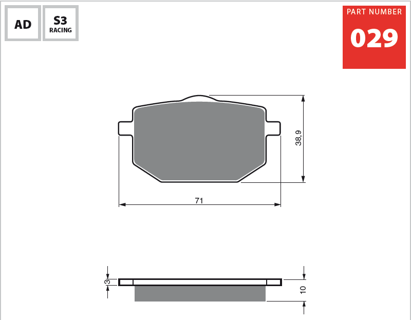 BRAKE PADS GOLDFREN OFFROAD RACING GF029