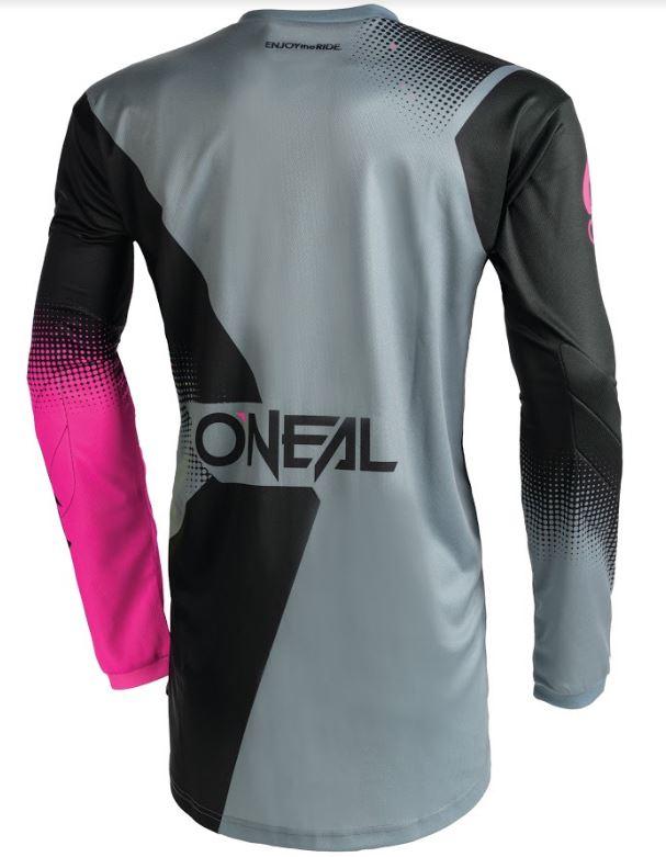 ONEAL 2022 Element Racewear Jersey - Black/Gray/Pink (Adult Women's)