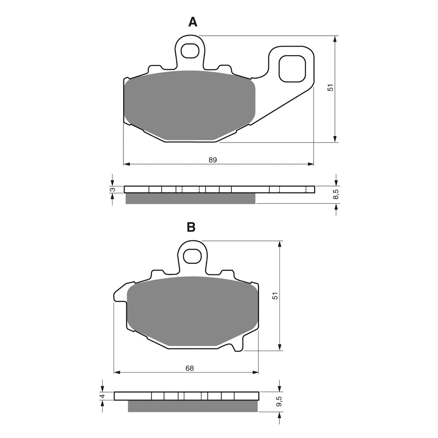 BRAKE PADS GOLDFREN SINTERED SPORTS GF093 - S3 ( PH124 )