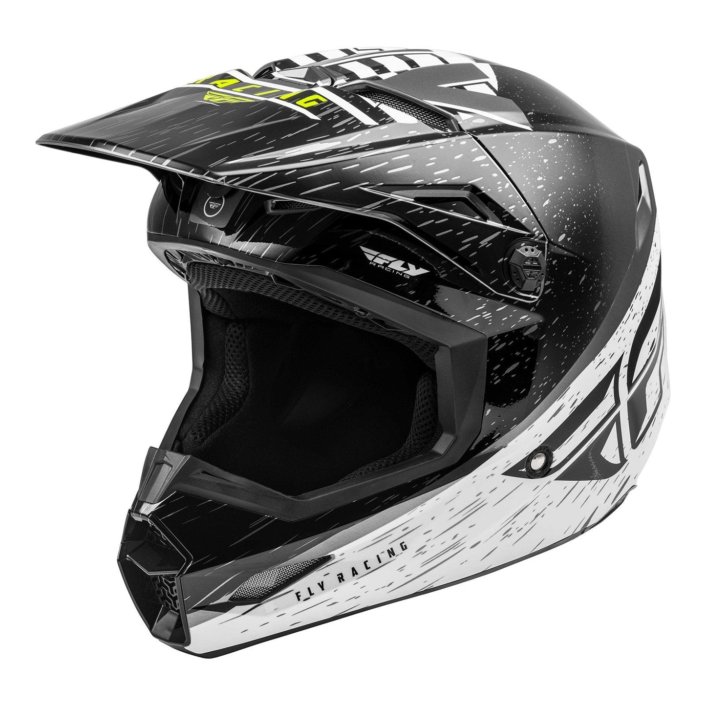 FLY 2020 KINETIC K120 HELMET - BLACK / WHITE / HI-VIS