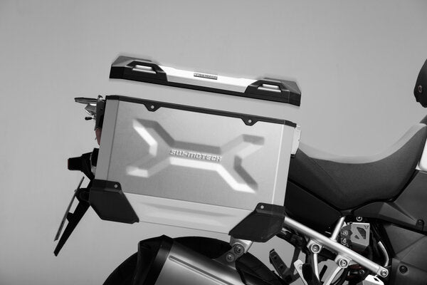 SW MOTECH TRAX ADVENTURE SIDE CASE LEFT ALUMINUM 37L SILVER