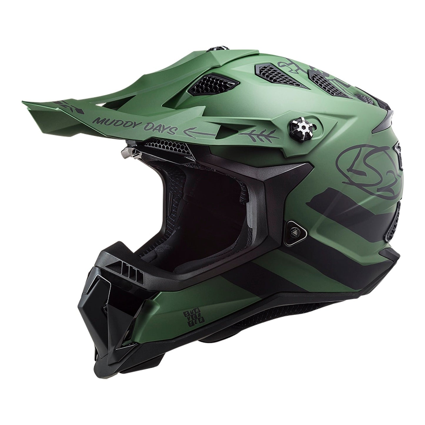 LS2 MX700 SUBVERTER EVO CARGO HELMET - MATTE GREEN / BLACK