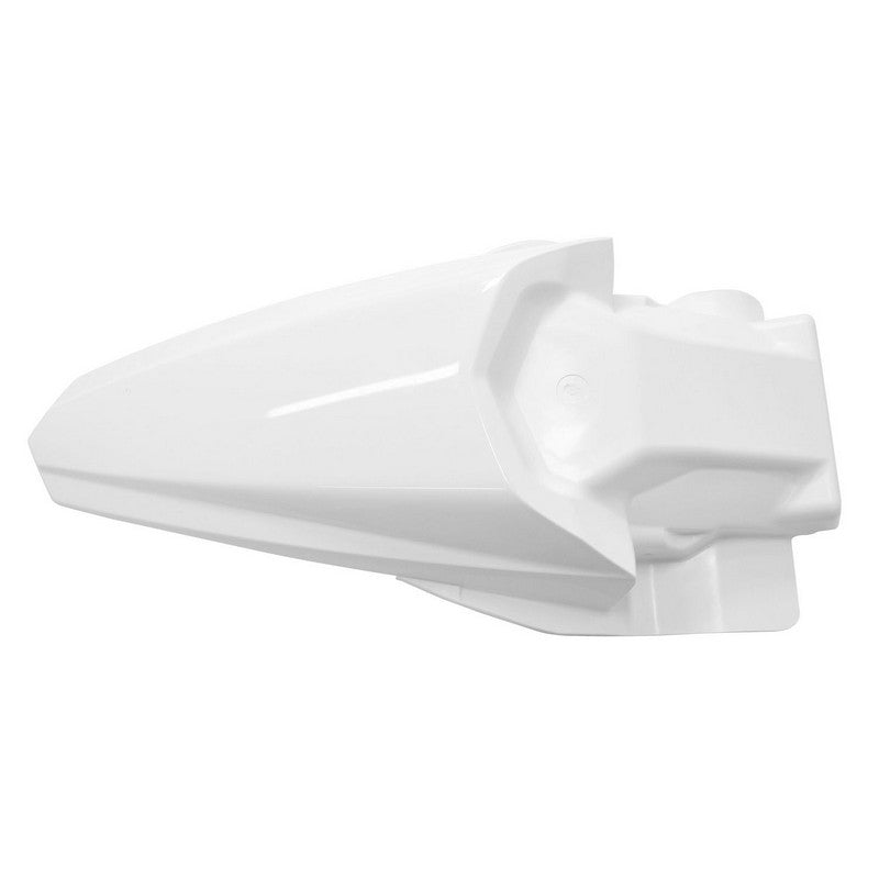REAR FENDER RTECH WHITE KAWASAKI KX85 14-ON KX100 14-22 KX112 22-ON