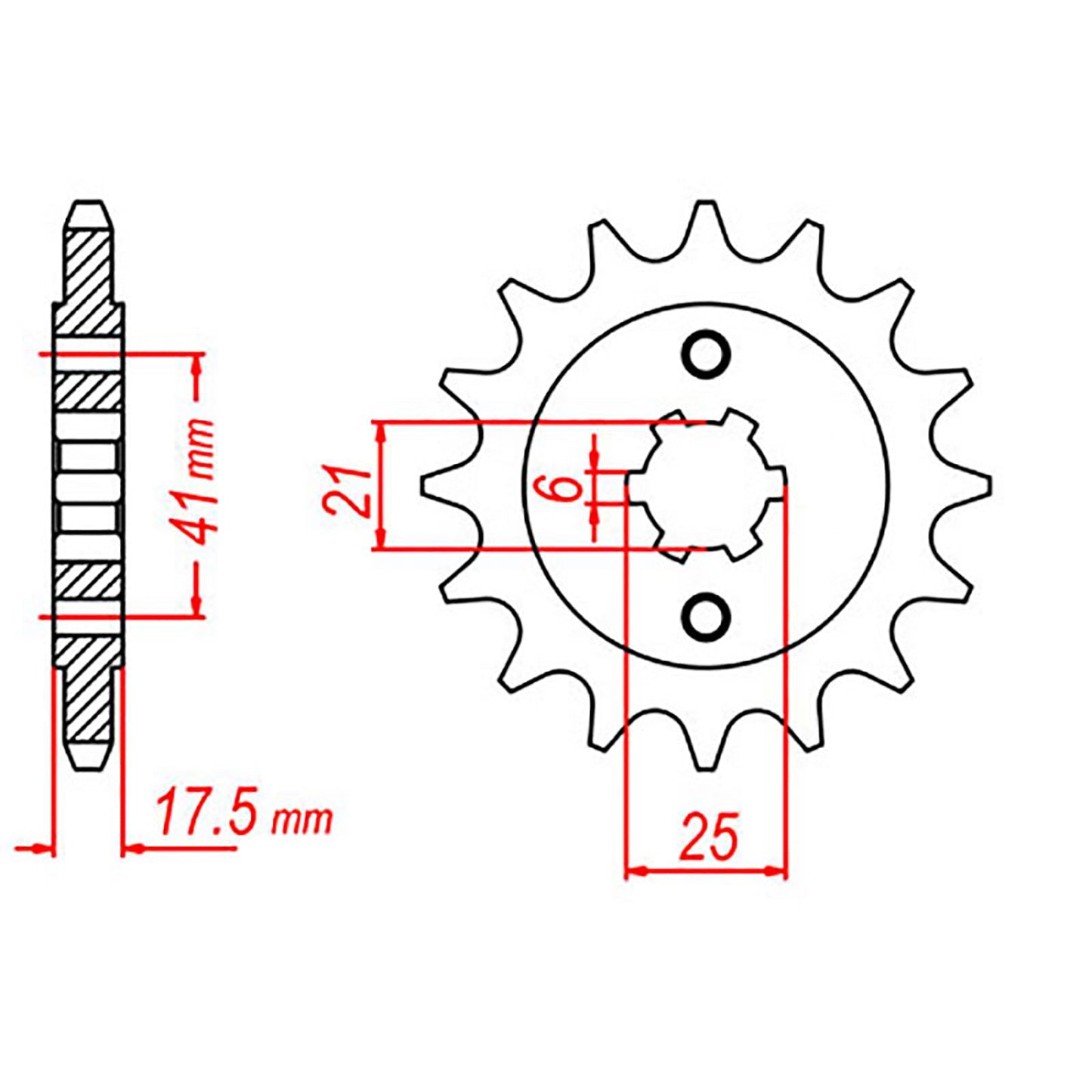 MTX 294 STEEL FRONT SPROCKET #525