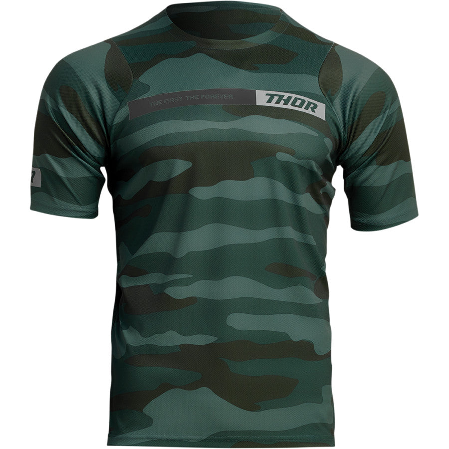 Jersey Thor Mtb Mx Assist Camo Green Xl