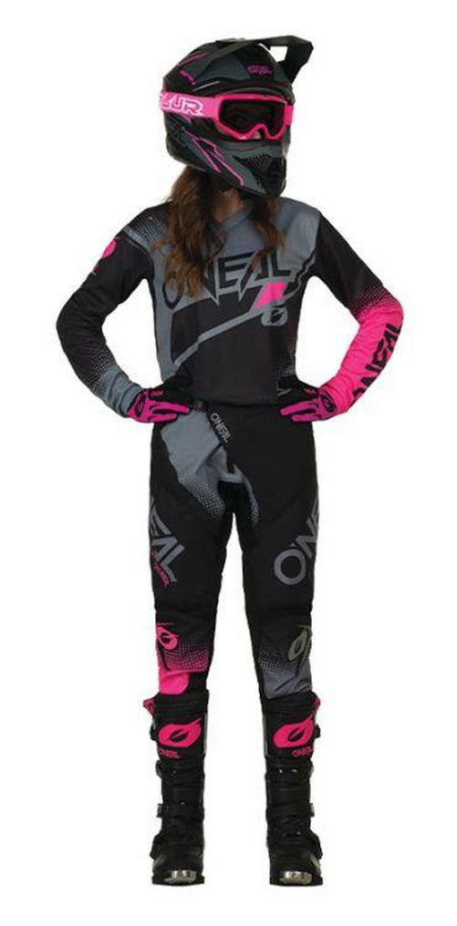 ONEAL 2022 Element Racewear Jersey - Black/Gray/Pink (Adult Women's)