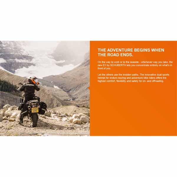 SCHUBERTH E1 Adventure Helmet - Cut Blue Medium