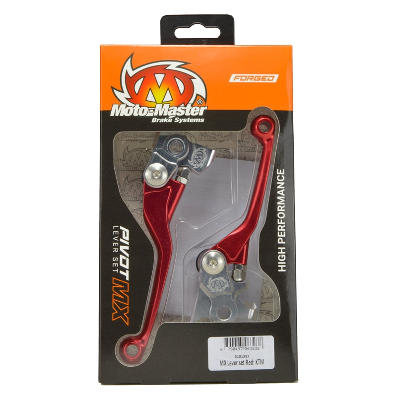 MOTO MASTER MX PIVOT LEVER SET RED HONDA CRF250R 07-ON CRF250RX 19-ON CRF450R 07-20 CRF450RX 17-20