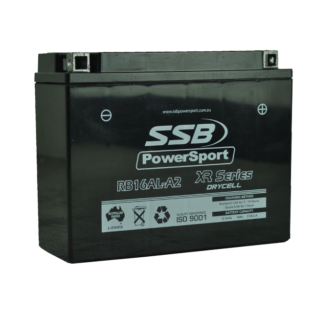 MOTORCYCLE AND POWERSPORTS BATTERY (YB16AL-A2) AGM 12V 16AH 270CCA BY SSB HIGH PERFORMANCE