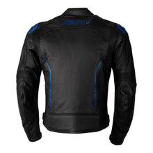 RST S1 CE LEATHER JACKET [BLACK/GREY/NEON BLUE]