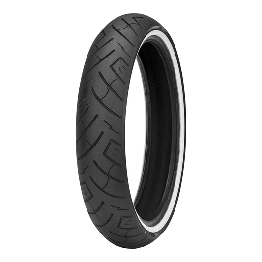 Shinko SR777 130/90-16 Front Tubeless Cruiser Tyre White Wall