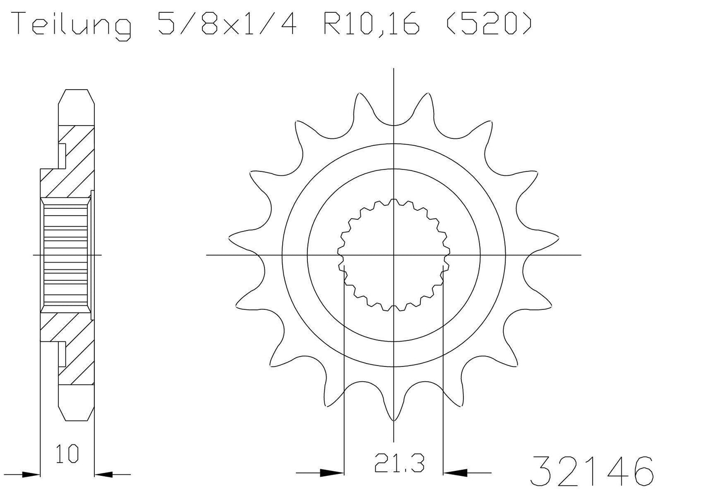 Sprocket Front Moto Master 14T