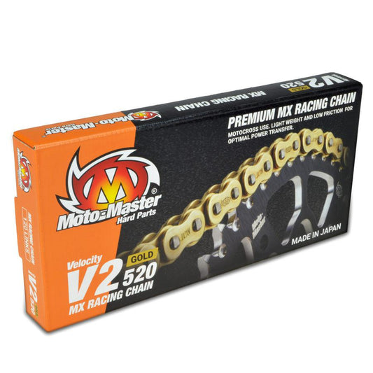 CHAIN 520 - 120 LINK MOTO MASTER GOLD V2 CHAIN LIGHT WEIGHT