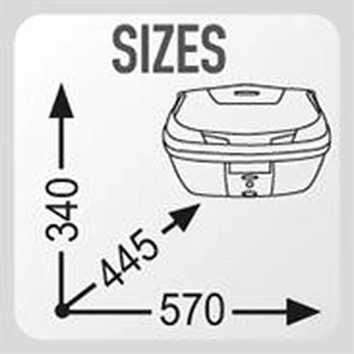 Givi B47 Monolock Top Box (47 litre)