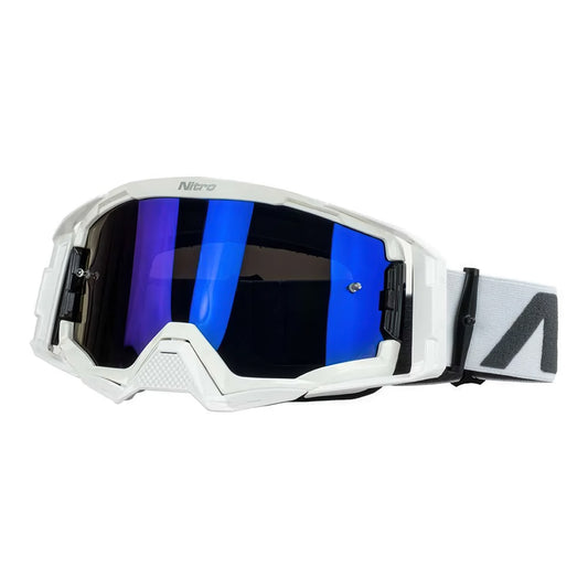 NITRO NV-150 GOGGLES [WHITE BLUE LENS] 1