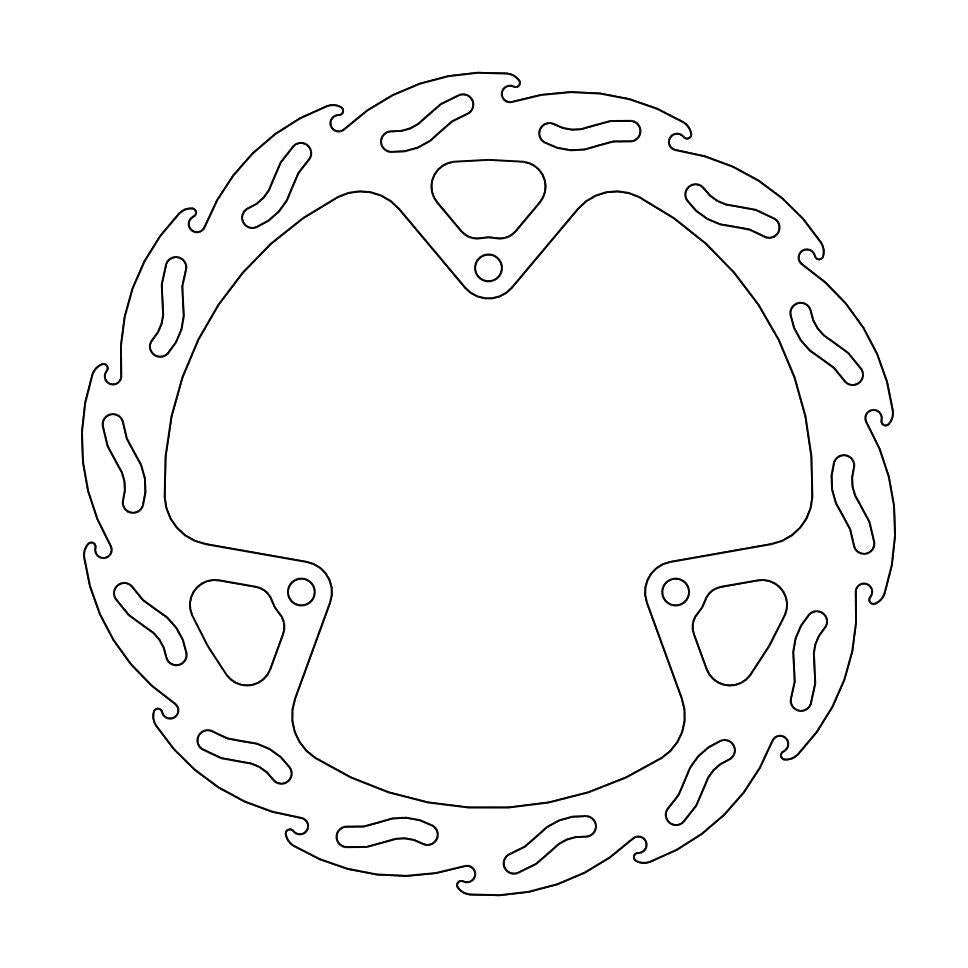 BRAKE DISC FRONT MOTO MASTER FLAME 198MM GAS GAS MC65 21-22 HUSQVARNA TC65 17-22 KTM 65SX 02-22