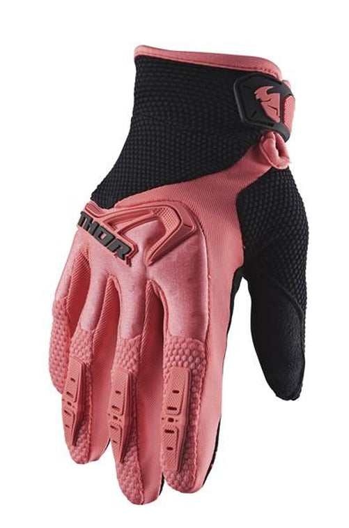 GLOVES THOR SPECTRUM S20 CORAL BLACK WOMENS MEDIUM.