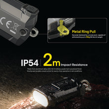 NITECORE 600 LUMEN USB-C RECHARGEABLE KEYCHAIN FLASHLIGHT GREY