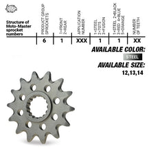SPROCKET FRONT MOTO MASTER STEEL 14 TOOTH SHERCO
