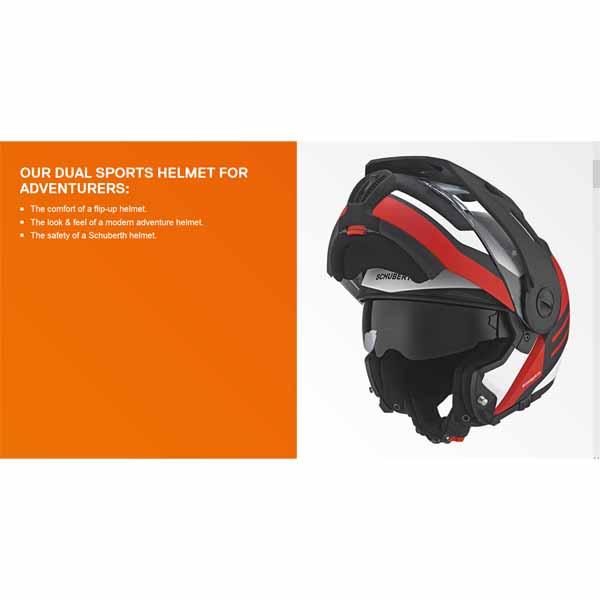 SCHUBERTH E1 Adventure Helmet - Cut Blue Medium