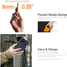 NITECORE 5,000MAH MAGNETIC ULTRA THIN POWER ALLOY BANK BUILT-IN USB C ORANGE