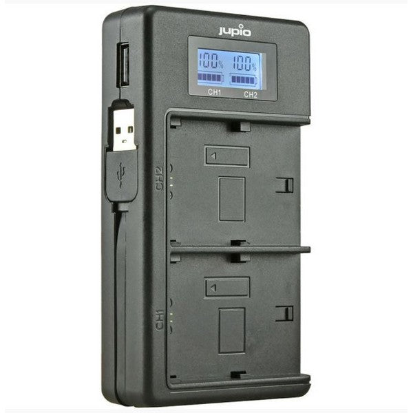 JUPIO USB DEDICATED DUO CHARGER WITH LCD FOR SONY NP-FZ100 BATTERIES
