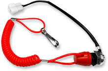 K&S Technologies 12-0100P panel mount tether kill switch, closed circuit, with red coiled lanyard