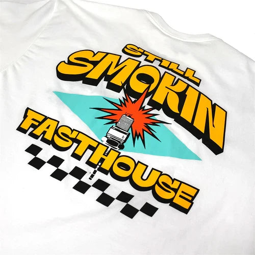 FastHouse 4 Ever 2 Smokin Tee - White