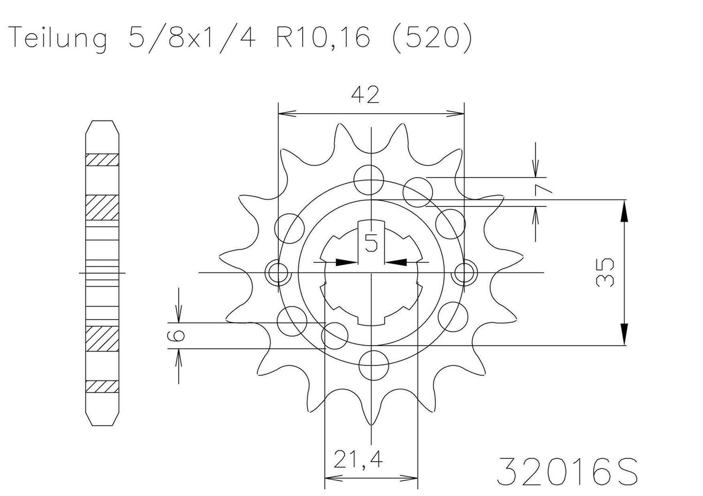 SPROCKET FRONT MOTO MASTER STEEL 14T KAWASAKI KLX450 KLX450R KX450F KX450X