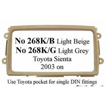 FITTING KIT TOYOTA SIENTA 2003 ON (LIGHT GREY)