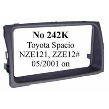 FITTING KIT COROLLA SPACIO (NZE121 ZZE12#)  2005/01 ON (BLACK)