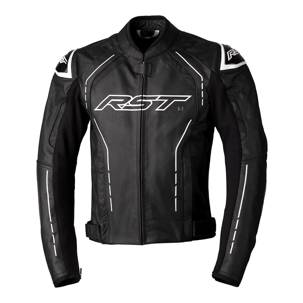 RST S1 CE LEATHER JACKET [BLACK/WHITE]