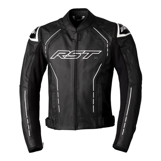 RST S1 CE LEATHER JACKET [BLACK/WHITE]