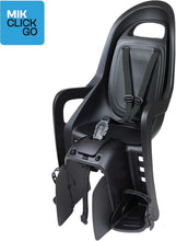 Polisport Groovy MIK‑HD Rear Bicycle Seat – Black/Dark Grey (Up to 22 kg)