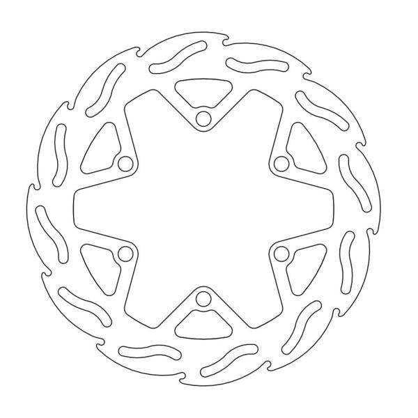 BRAKE DISC FRONT MOTO MASTER FLAME 220MM KAWASAKI KX85 01-ON KX100 88-ON KX112 22-ON