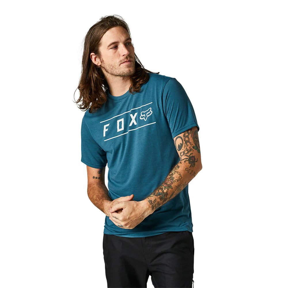 FOX PINNACLE SS TECH TEE [SLT BLU]
