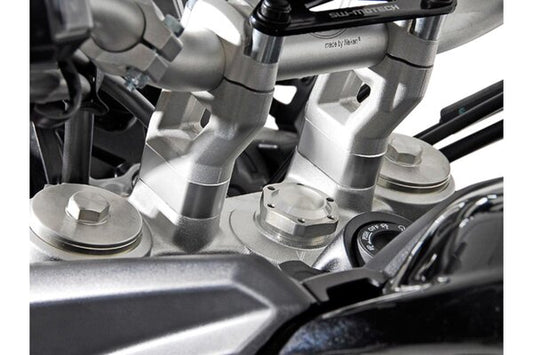 HANDLEBAR BAR RISER SW MOTECH 28MM HANDLEBARS SILVER TRIUMPH TIGER XC XR XRX XCA EXPLORER