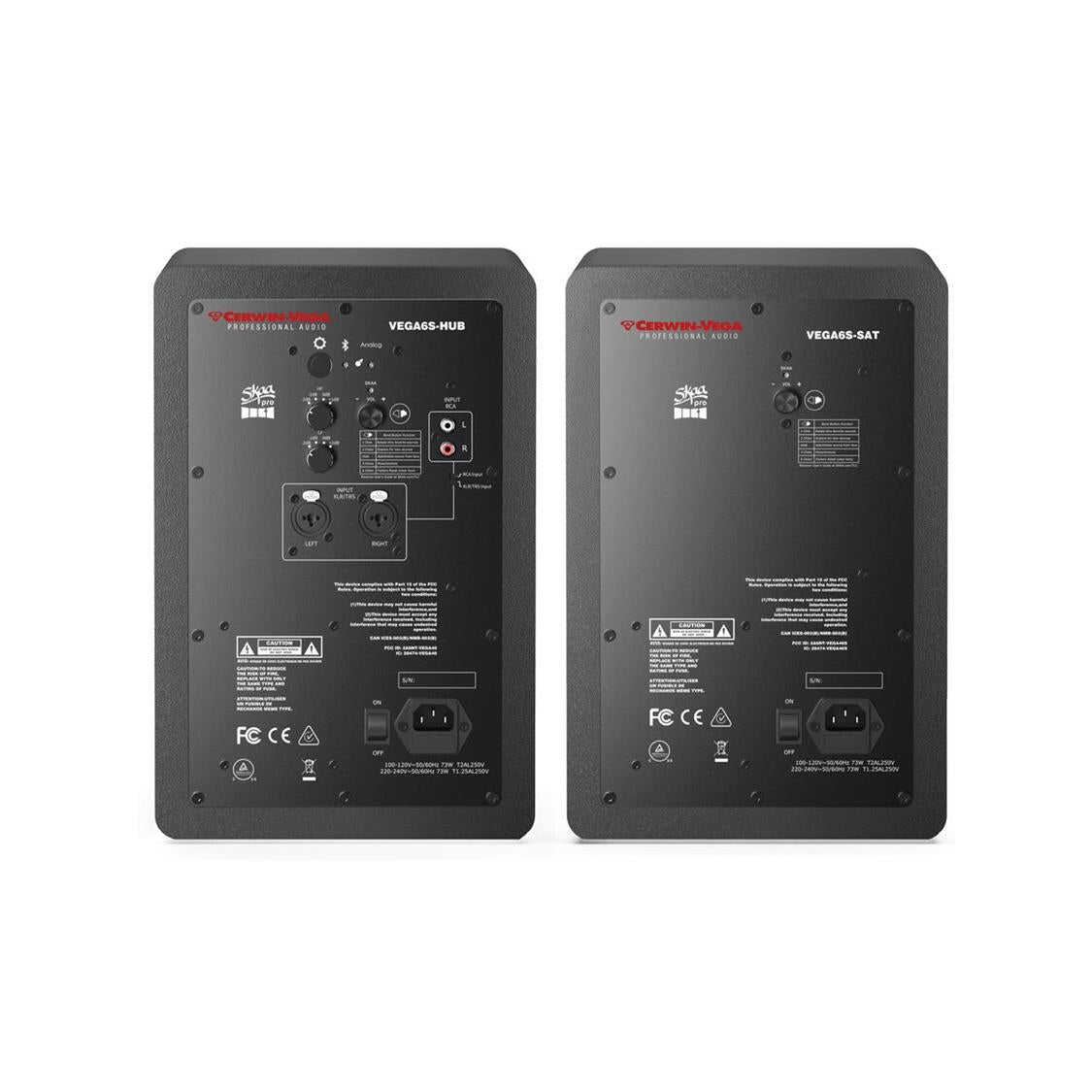 CERWIN VEGA HOME & STUDIO 6" TWO-WAY SKAA WIRELESS MONITOR PAIR (HUB + SAT)