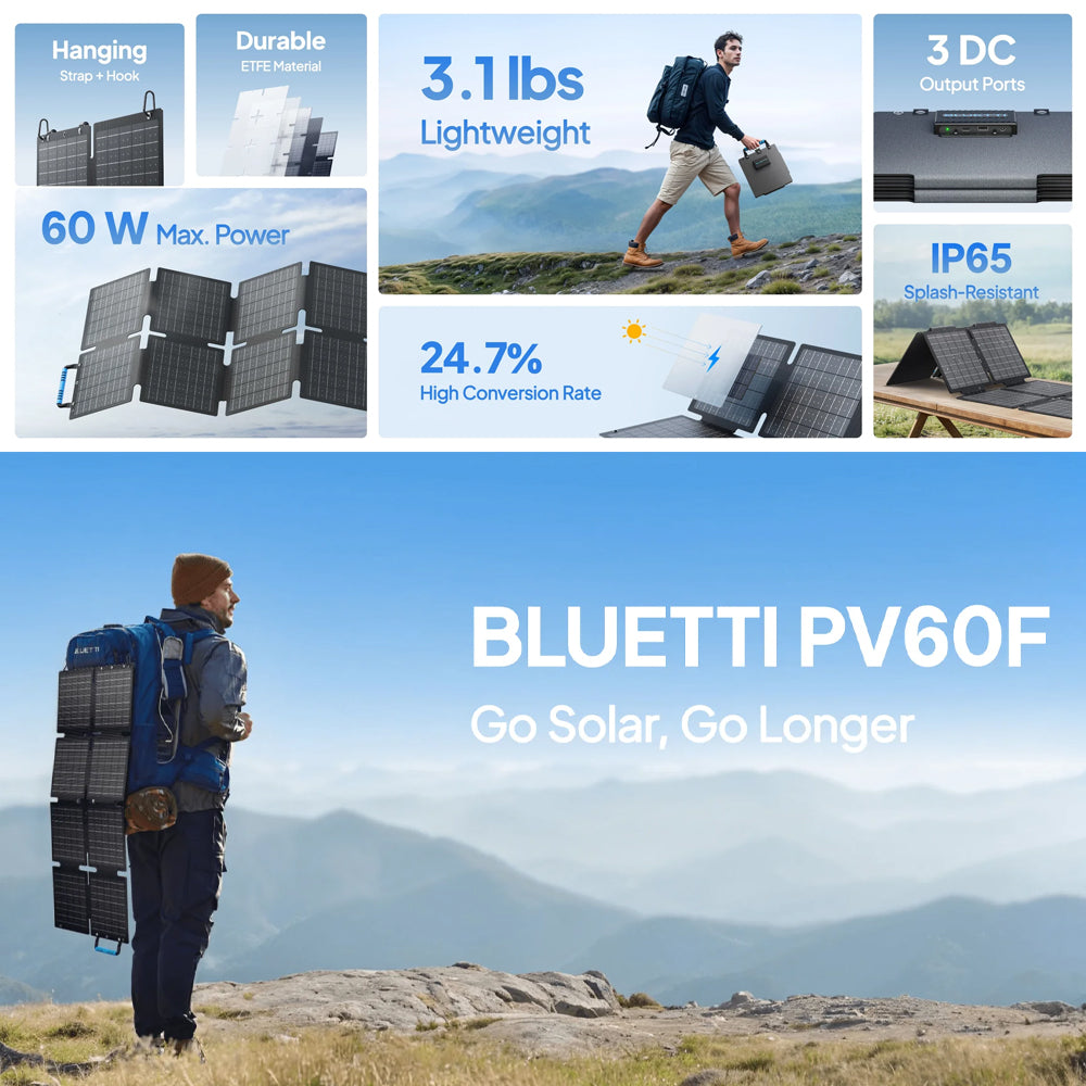 BLUETTI SORA 60 FOLDABLE SOLAR PANELS | 60W