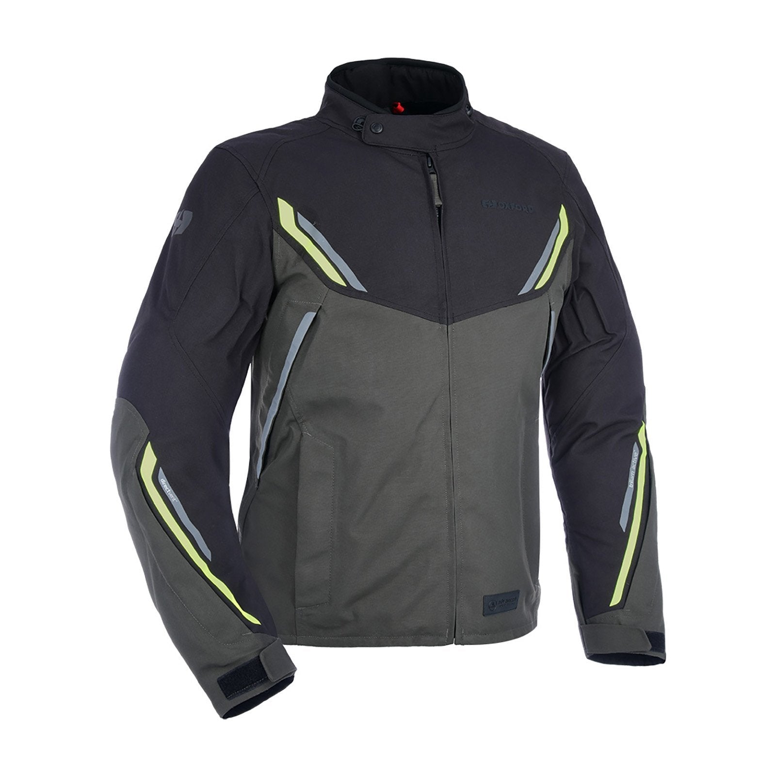 OXFORD HINTERLAND MENS TRILAMINATE JACKET - GREY/FLURO
