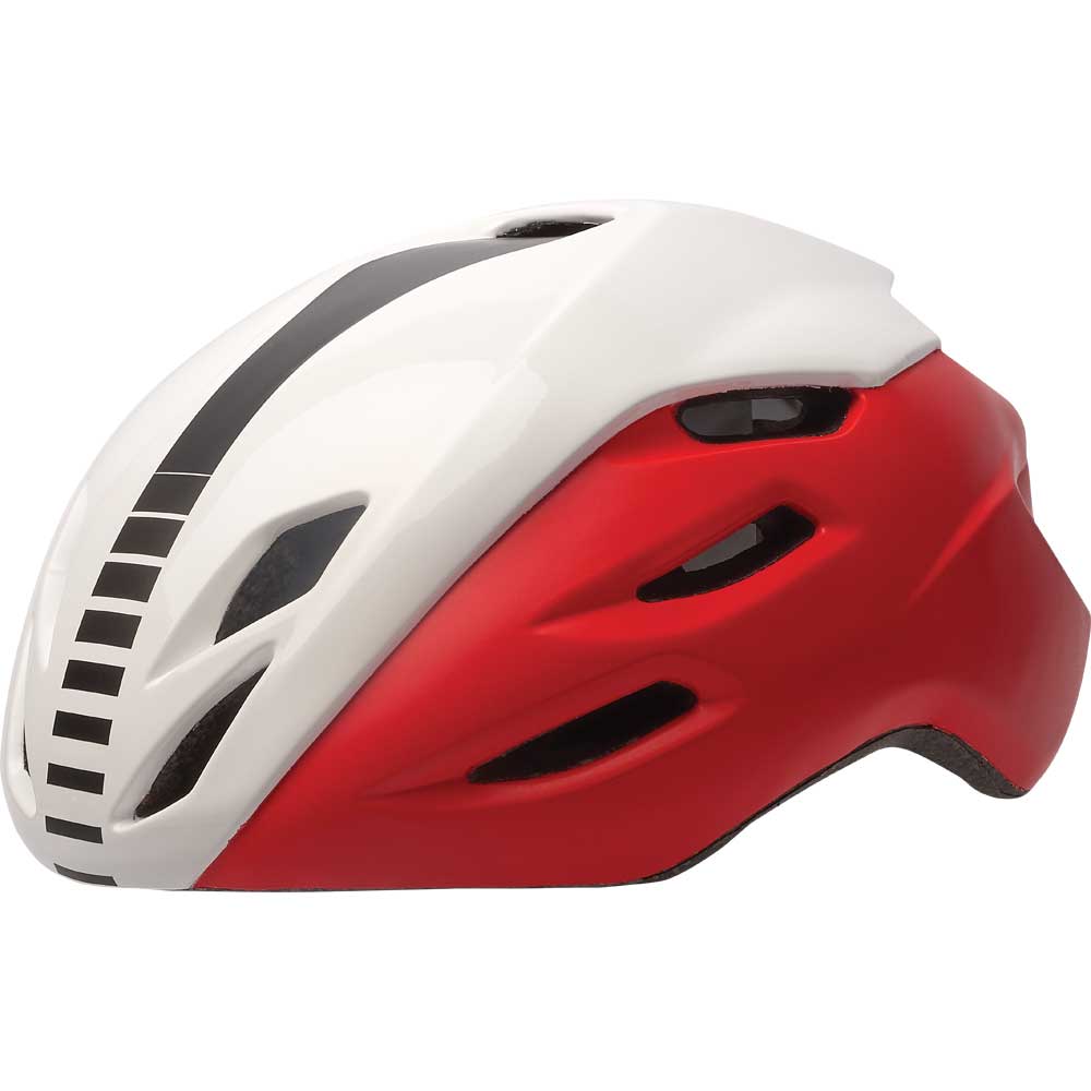 Polisport Aero R – Large Cycling Helmet (Red/White, 58–61 cm)