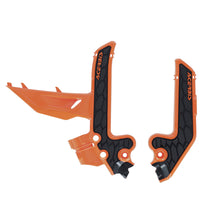 X-Grip Frame Guards Black-Orange KTM SX85 25 Acerbis