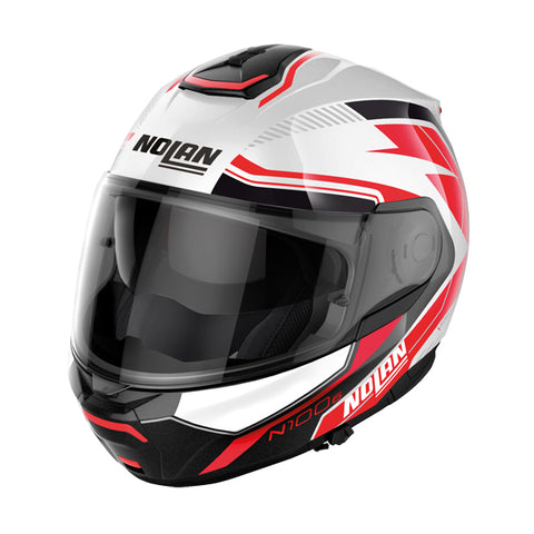 Nolan N100-6 N-Com Flip Face Helmet white/red/black