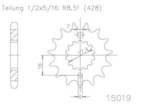 SPROCKET FRONT MOTO MASTER STEEL 13T YAMAHA YZ85 02-ON
