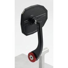 MG Biketech handlebar end mirror - Yamaha red (shield)