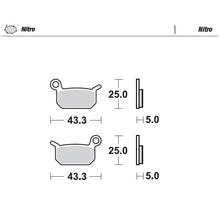 BRAKE PADS FRONT AND REAR MOTO MASTER NITRO GAS GAS HUSQVARNA KTM
