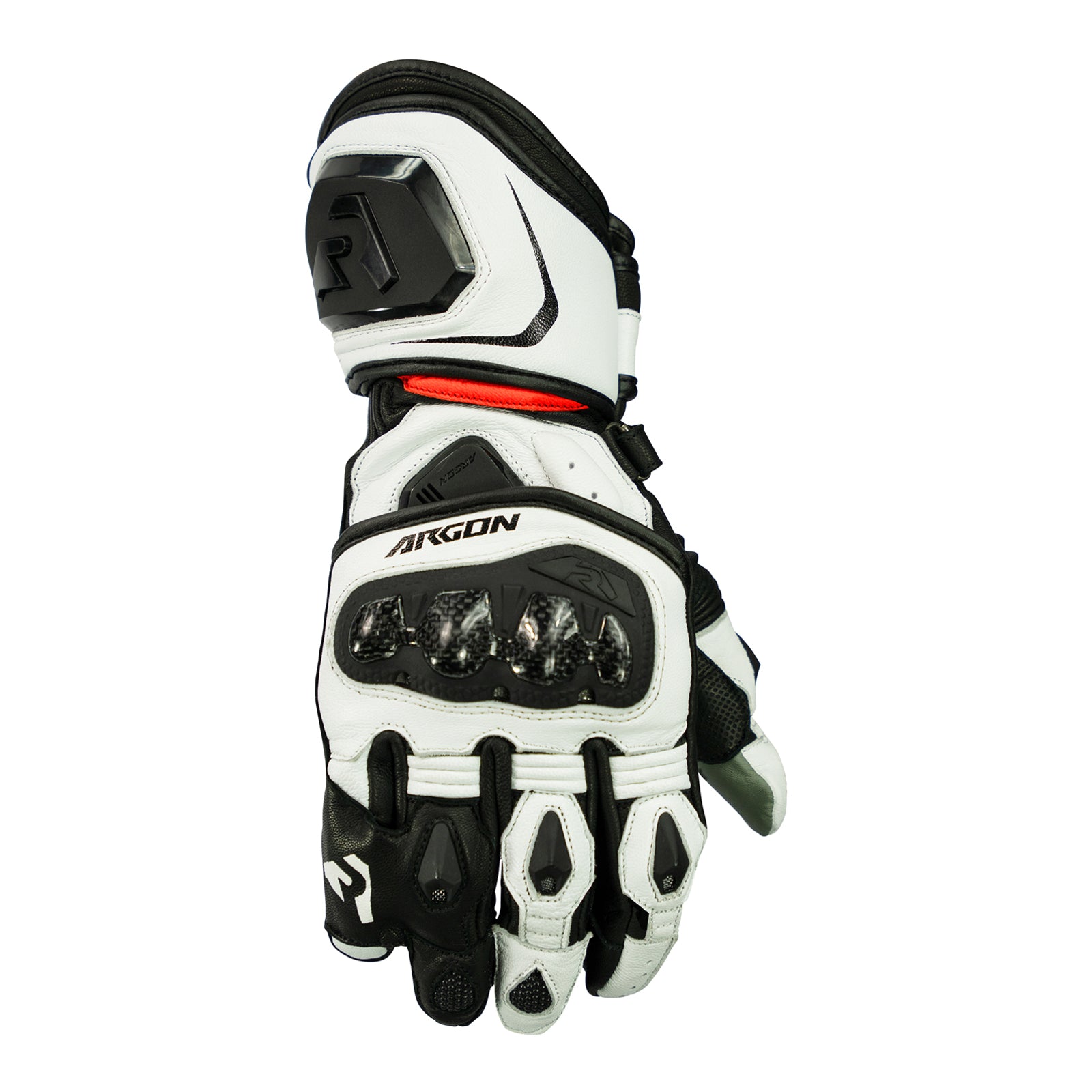Argon Mission Glove - Stealth White / Red