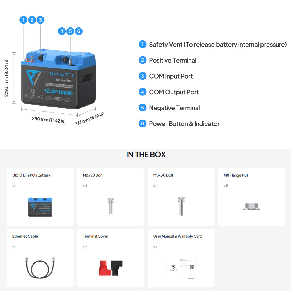Bluetti 12 V 320 A Lithium Battery