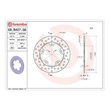 Brembo Prime Serie Oro Rear Brake Disc 68B407G6