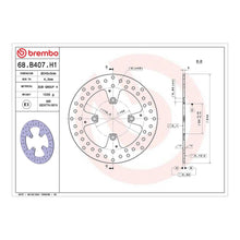 Brembo Prime Serie Oro Rear Brake Disc 68B407H1